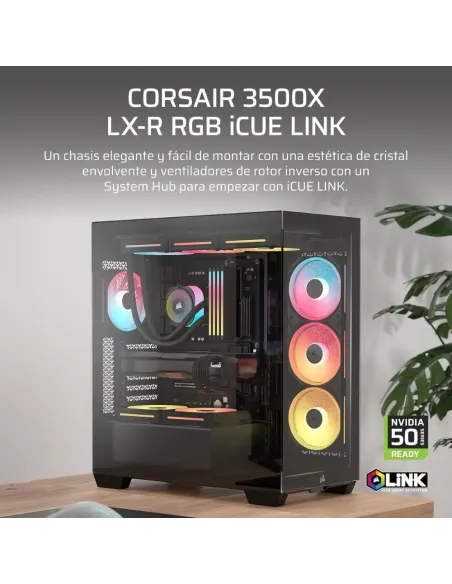Corsair 3500X LX-R RGB iCUE Link | Mid-Tower Glass Case