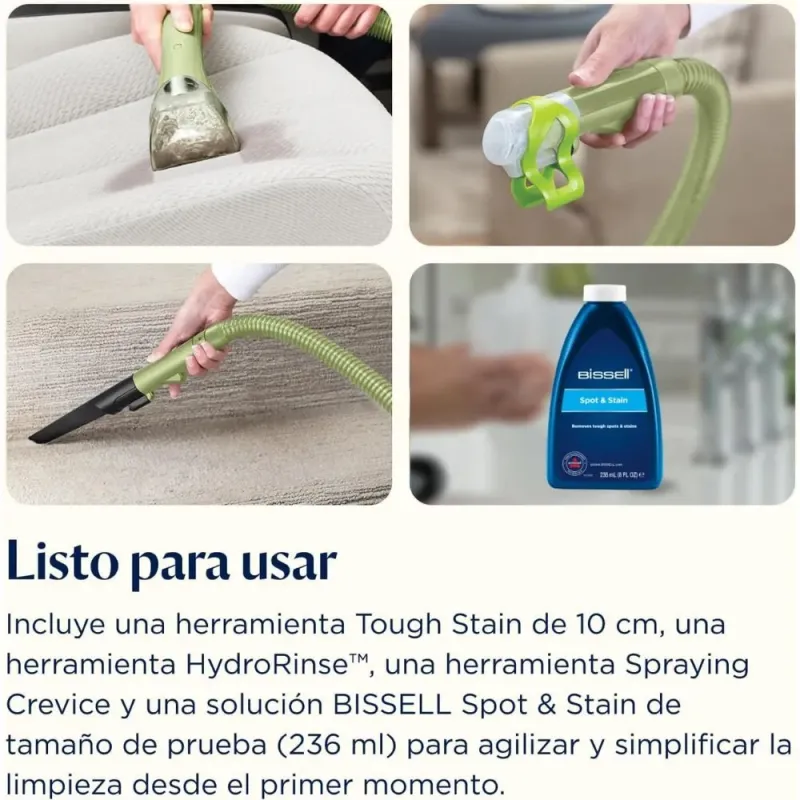 BISSELL Little Green 4098N - Aspiradora de Agua para Sofás y Alfombras