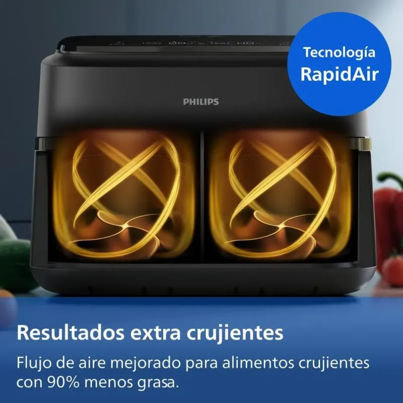 Philips Dual Basket Airfryer 1000-7 Series: 7.1L Double Air Fryer