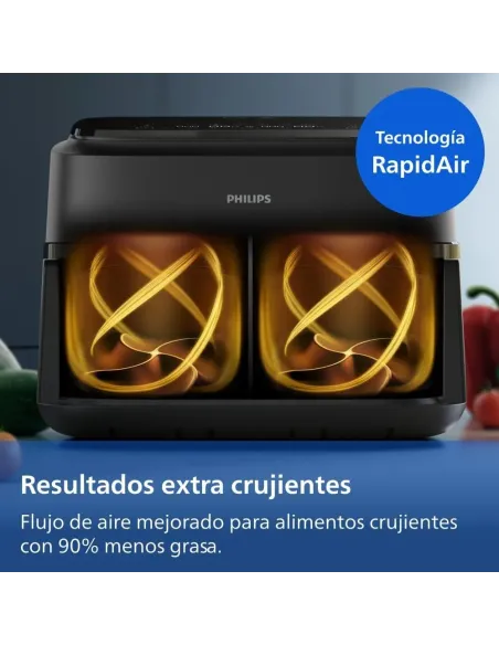 Philips Dual Basket Airfryer Heißluftfritteuse Serie 1000-7