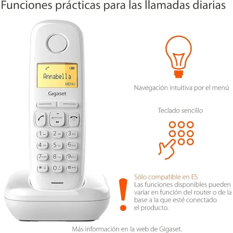Gigaset A170 White - DECT Cordless Phone