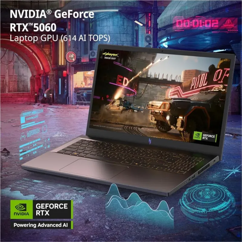 Acer Nitro V 15 ANV15-52 Ordenador Portátil Gaming 15.6'' i7-13620H 16GB/1TB SSD RTX 5060 Negro