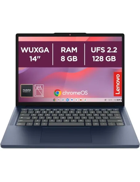 Lenovo Chromebook Gen 11 Ordenador Portátil 14'' WUXGA MediaTek Kompanio 540 8GB/128GB ChromeOS Azul