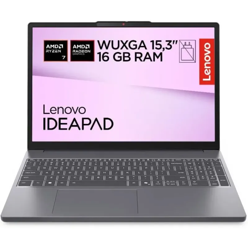 Lenovo IdeaPad Slim 3 Gen 10 Ordenador Portátil 15,3'' WUXGA Ryzen 7 16GB/1TB SSD Win11 Gris