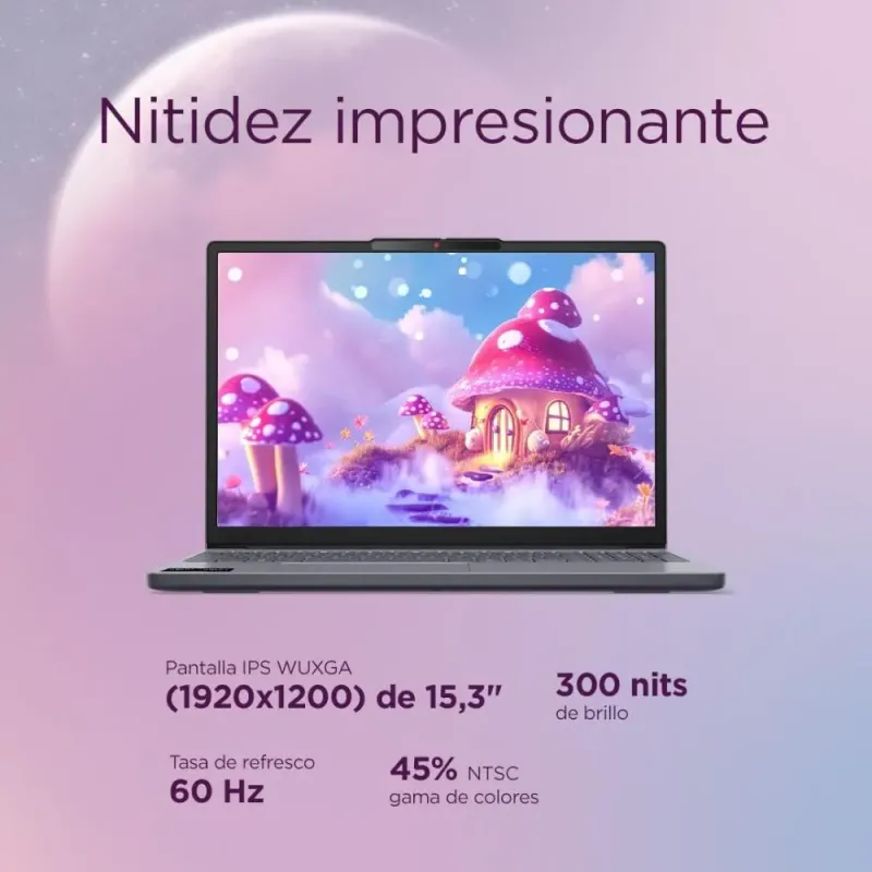 Lenovo IdeaPad Slim 3 Gen 10 Ordenador Portátil 15,3'' WUXGA Ryzen 7 16GB/1TB SSD Win11 Gris