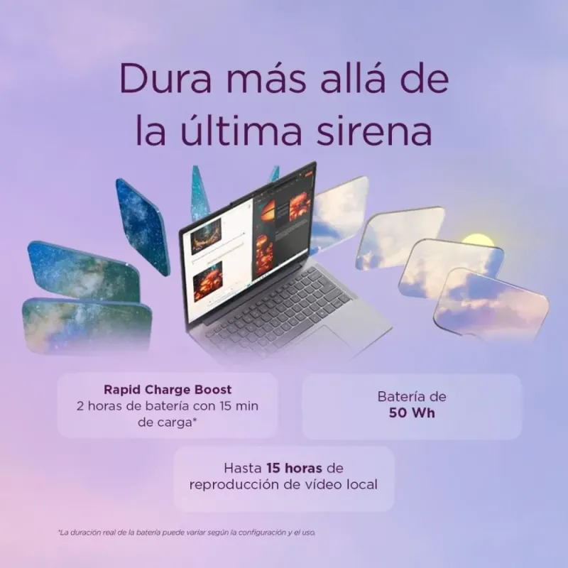 Lenovo IdeaPad Slim 3 Gen 10 Ordenador Portátil 15,3'' WUXGA Ryzen 7 16GB/1TB SSD Win11 Gris