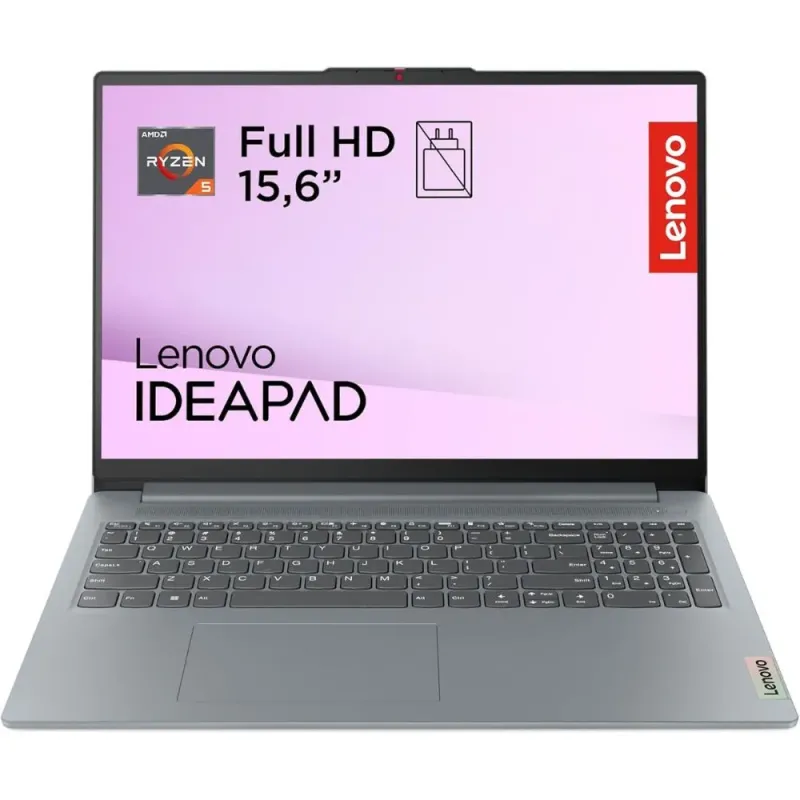 Lenovo IdeaPad Slim 3 Gen 8 Ordenador Portátil 15,6'' FHD Ryzen 5 16GB/512GB SSD Sin SO Gris