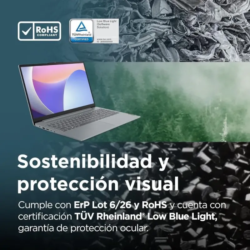 Lenovo IdeaPad Slim 3 Gen 8 Ordenador Portátil 15,6'' FHD Ryzen 5 16GB/512GB SSD Sin SO Gris