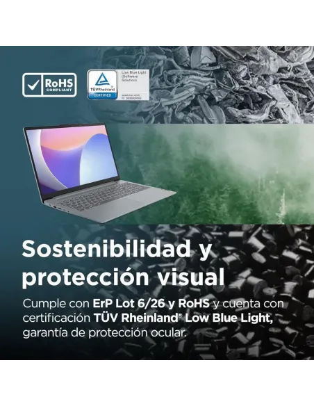Lenovo IdeaPad Slim 3 Gen 8 Ordenador Portátil 15,6'' FHD Ryzen 5 16GB/512GB SSD Sin SO Gris