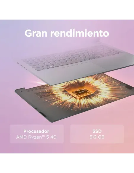 Lenovo IdeaPad Slim 3 Gen 8 Ordenador Portátil 15,6'' FHD Ryzen 5 16GB/512GB SSD Sin SO Gris