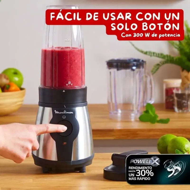 Moulinex Blend & Go 300W - Portable Blender with Bottle