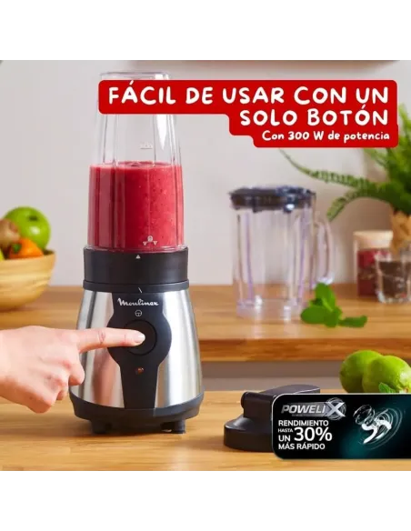 Moulinex Blend & Go 300W - Portable Blender with Bottle