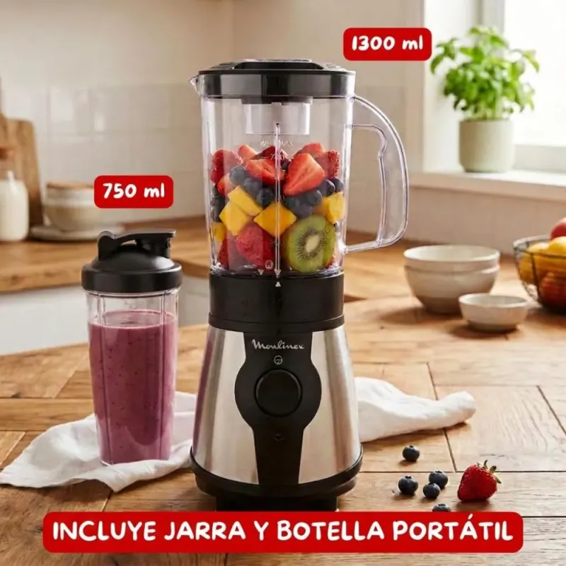 Moulinex Blend & Go 300W - Portable Blender with Bottle