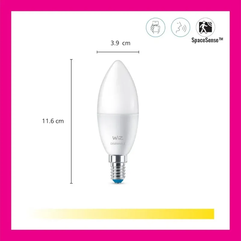 WiZ pack de 2 - Bombilla LED Inteligente Wi-Fi, Vela