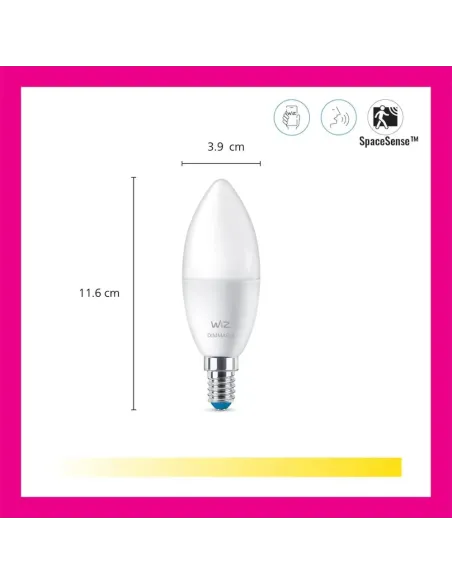 WiZ pack de 2 - Bombilla LED Inteligente Wi-Fi, Vela