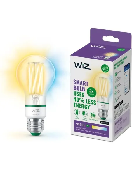 WiZ - Bombilla LED inteligente, E27, clase A