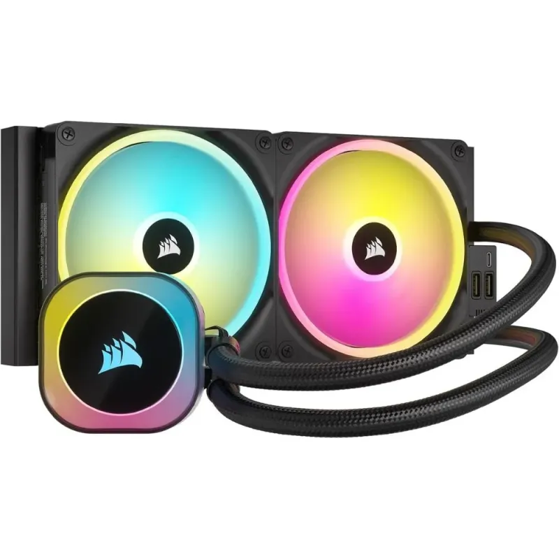 Corsair iCUE LINK H115i RGB Refrigeración Líquida CPU AIO 280mm 2x QX140 RGB Intel/AMD Negro