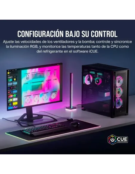 Corsair iCUE LINK H115i RGB Refrigeración Líquida CPU AIO 280mm 2x QX140 RGB Intel/AMD Negro