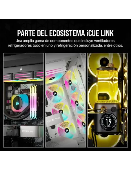 Corsair iCUE LINK H115i RGB Refrigeración Líquida CPU AIO 280mm 2x QX140 RGB Intel/AMD Negro