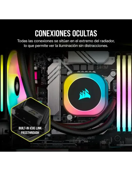 Corsair iCUE LINK H115i RGB Refrigeración Líquida CPU AIO 280mm 2x QX140 RGB Intel/AMD Negro