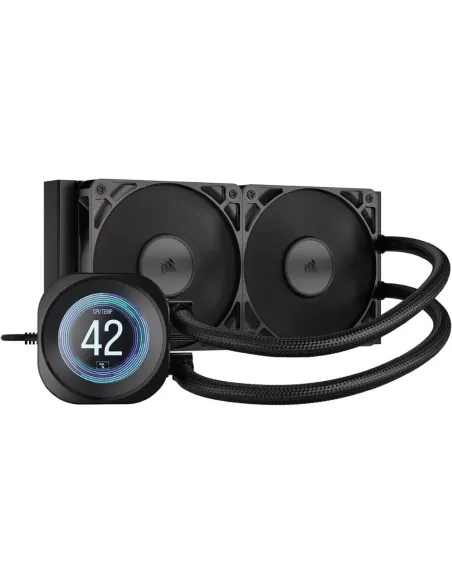 Corsair Nautilus 240 RS LCD CPU-Wasserkühlung AIO 240mm LCD IPS 2,1'' 2x RS120 Intel/AMD Schwarz