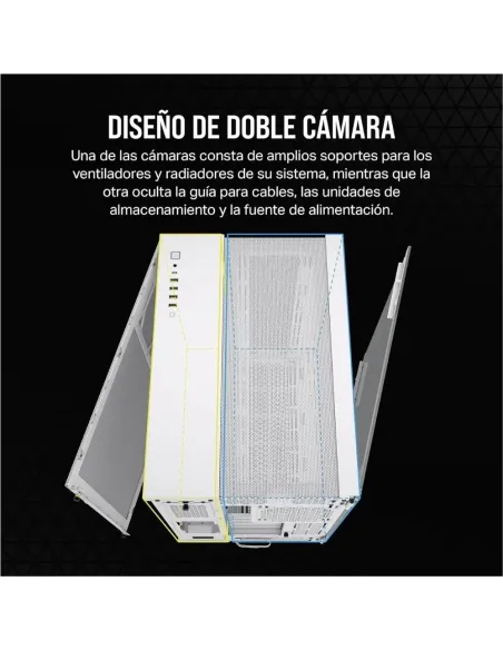 Corsair 6500D AirFlow Semitorre ATX Cristal Templado USB-C Blanca
