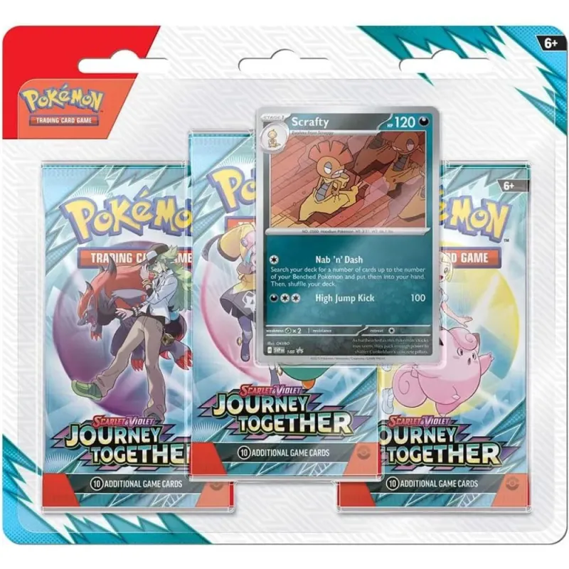 Pokemon TCG: Journey Together 3 Pack Blister (EN)
