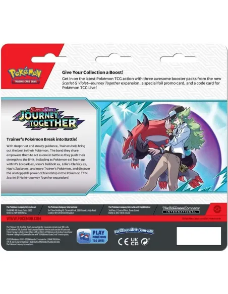 Pokemon TCG: Journey Together 3 Pack Blister (EN)