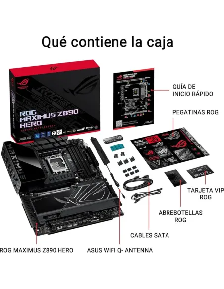 ASUS ROG Maximus Z890 Hero Placa Base ATX LGA1851 DDR5 PCIe 5.0 6x M.2 WiFi 7 Negro