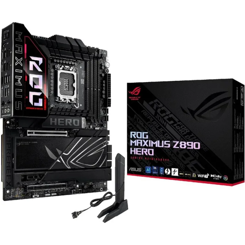ASUS ROG Maximus Z890 Hero Placa Base ATX LGA1851 DDR5 PCIe 5.0 6x M.2 WiFi 7 Negro
