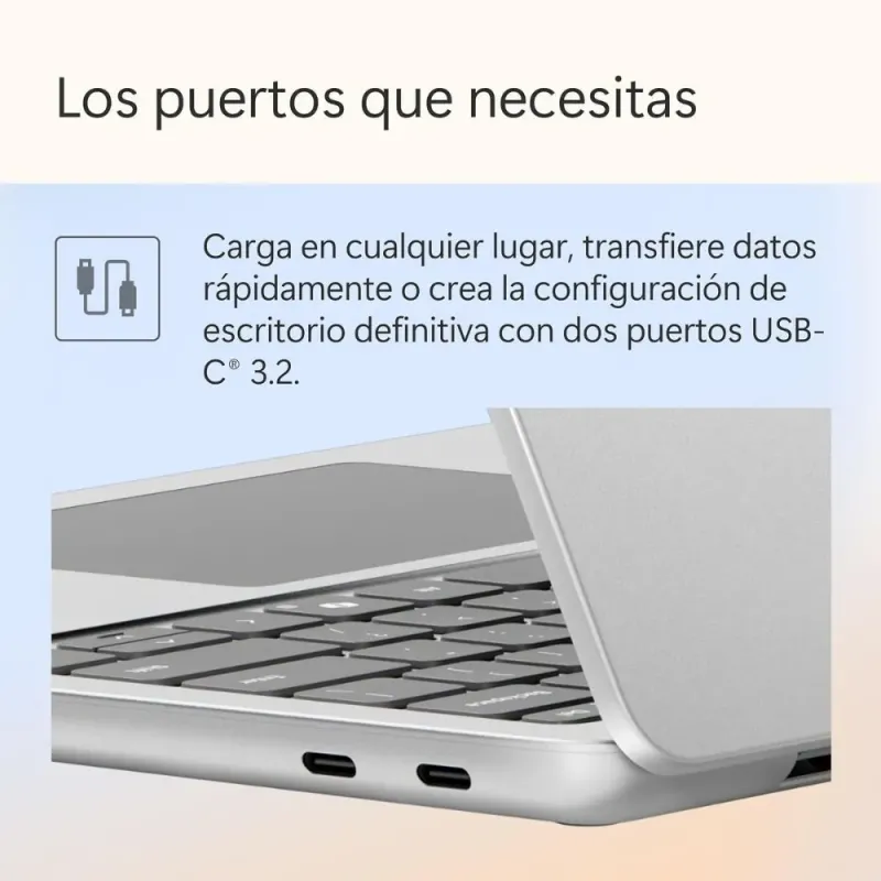 Microsoft Surface Laptop Copilot+ PC 13'' Snapdragon X Plus 16GB/512GB SSD Táctil Platino