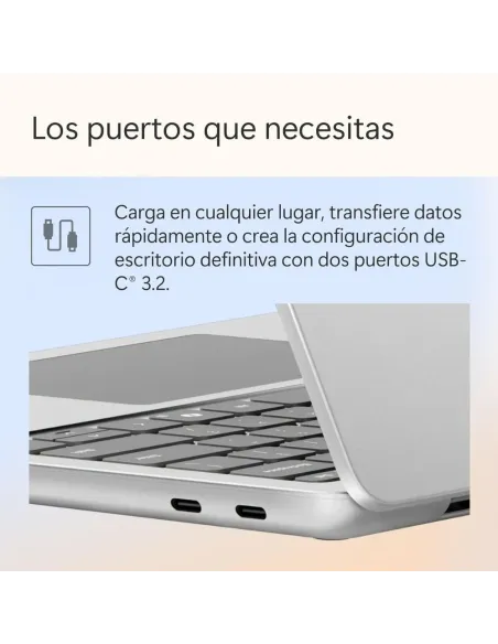 Microsoft Surface Laptop Copilot+ PC 13'' Snapdragon X Plus 16GB/512GB SSD Táctil Platino