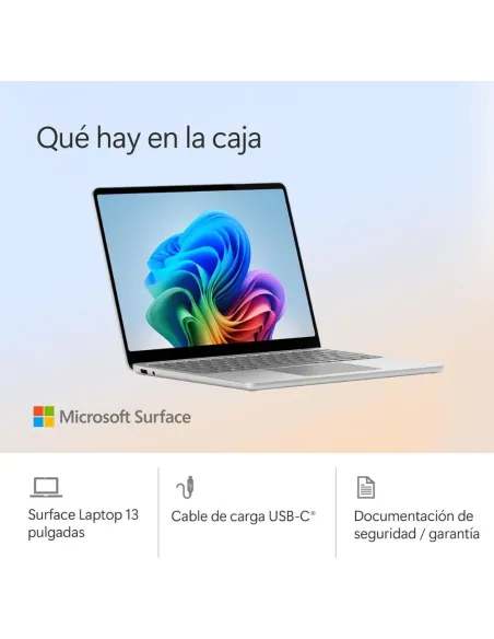 Microsoft Surface Laptop Copilot+ PC 13'' Snapdragon X Plus 16GB/512GB SSD Táctil Platino