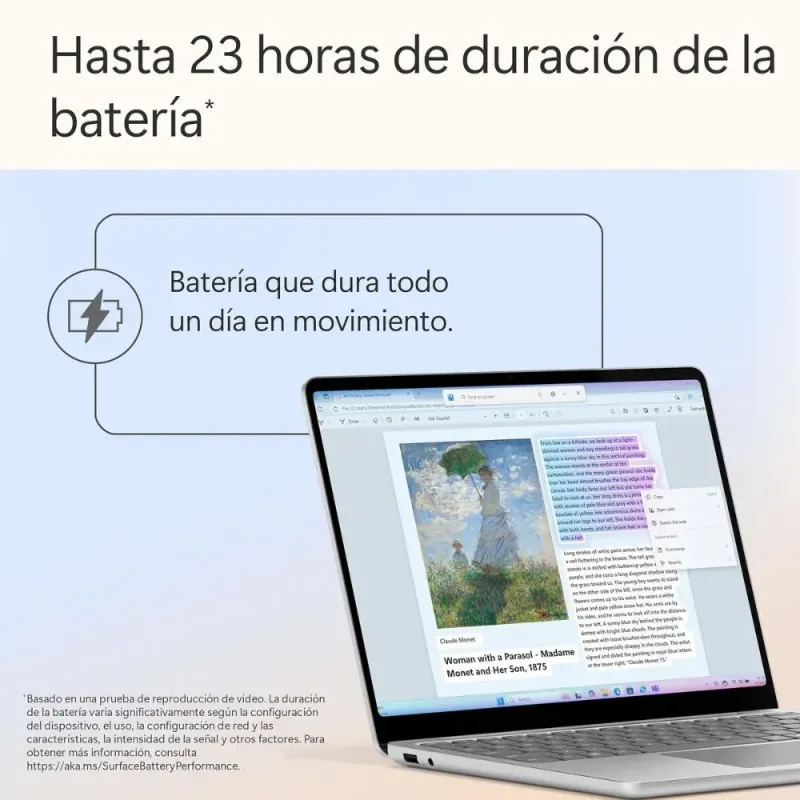 Microsoft Surface Laptop Copilot+ PC 13'' Snapdragon X Plus 16GB/512GB SSD Táctil Platino