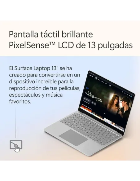 Microsoft Surface Laptop Copilot+ PC 13'' Snapdragon X Plus 16GB/512GB SSD Táctil Platino