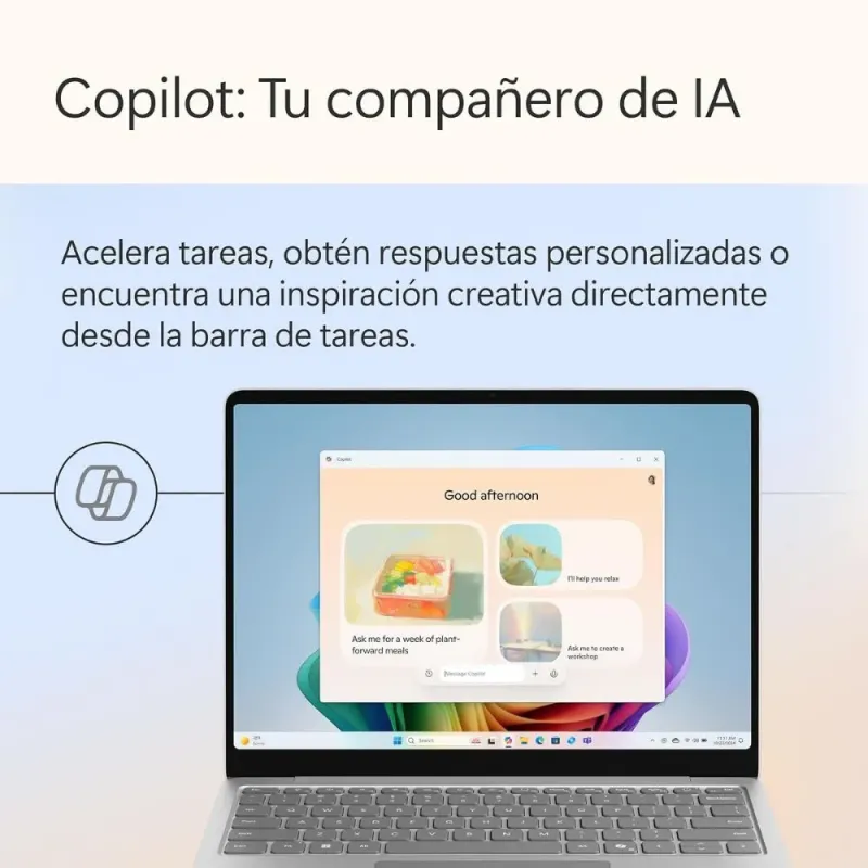 Microsoft Surface Laptop Copilot+ PC 13'' Snapdragon X Plus 16GB/512GB SSD Táctil Platino