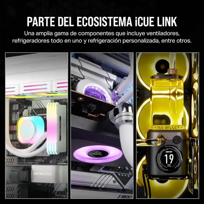Corsair iCUE Link QX140 RGB RGB de Cúpula Magnética de 140mm Ventiladorcon 26