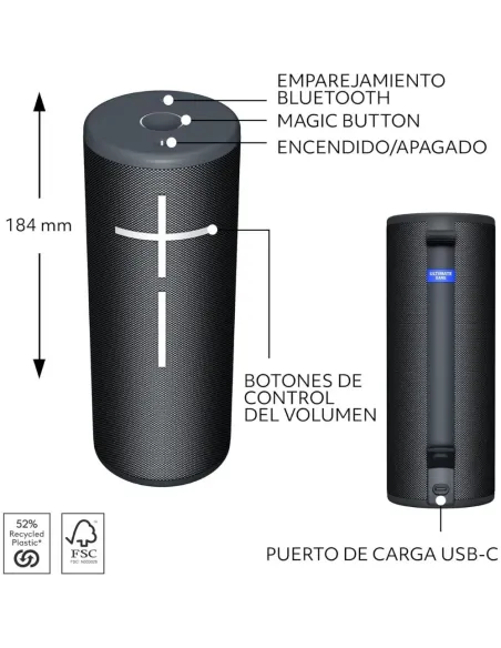 Ultimate Ears Boom 4, Altavoz Bluetooth portátil