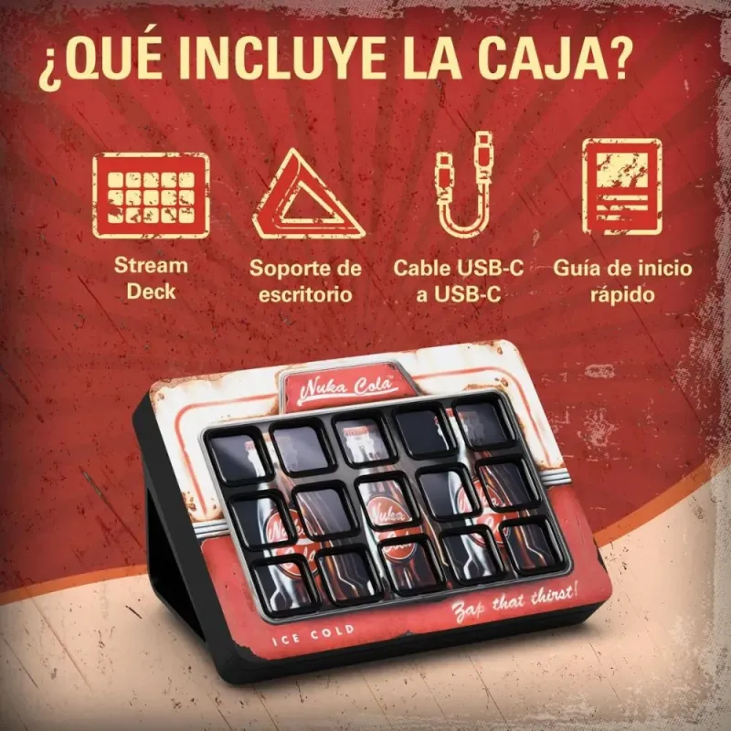 Elgato Stream Deck Nuka-Cola Fallout Special Edition Teclado LCD Streaming Control Estudio