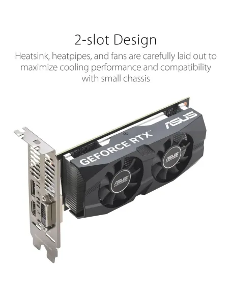 RTX 3050 6GB Bajo Perfil OC - Gaming Compacto | Asus