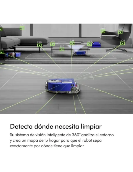 Dyson 360 Vis Nav Robot: Potencia 375W, Visión 360°, Succión 6x Superi