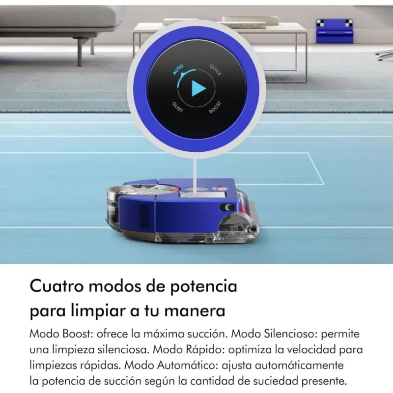Dyson 360 Vis Nav Robot: Potencia 375W, Visión 360°, Succión 6x Superi