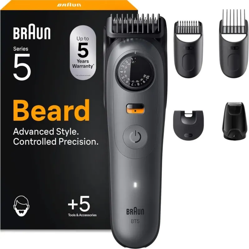 Braun Recortadora BT5525 - Máquina Barba 120 min Recargable