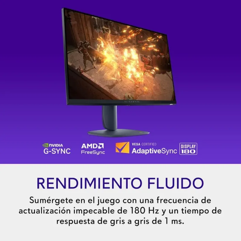 Dell Alienware AW2725DM 27″ QHD 180Hz Fast IPS NVIDIA G-SYNC FreeSync HDR400 USB HDMI 2.1 Gaming-Monitor