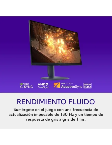 Dell Alienware AW2725DM 27″ QHD 180Hz Fast IPS NVIDIA G-SYNC FreeSync HDR400 USB HDMI 2.1 Gaming-Monitor