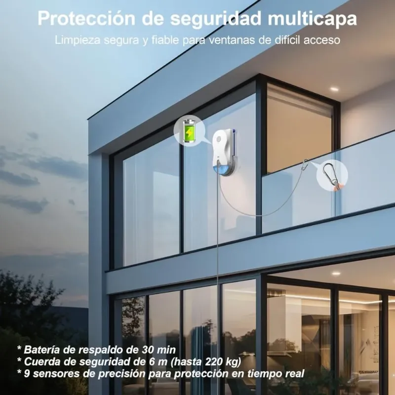 Hutt 10 Robot limpiacristales híbrido 6500 Pa | Limpieza sin marcas