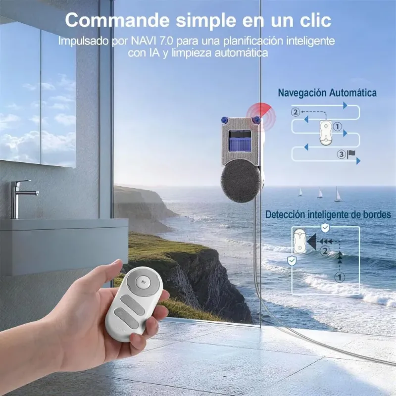 Hutt 10 Robot limpiacristales híbrido 6500 Pa | Limpieza sin marcas
