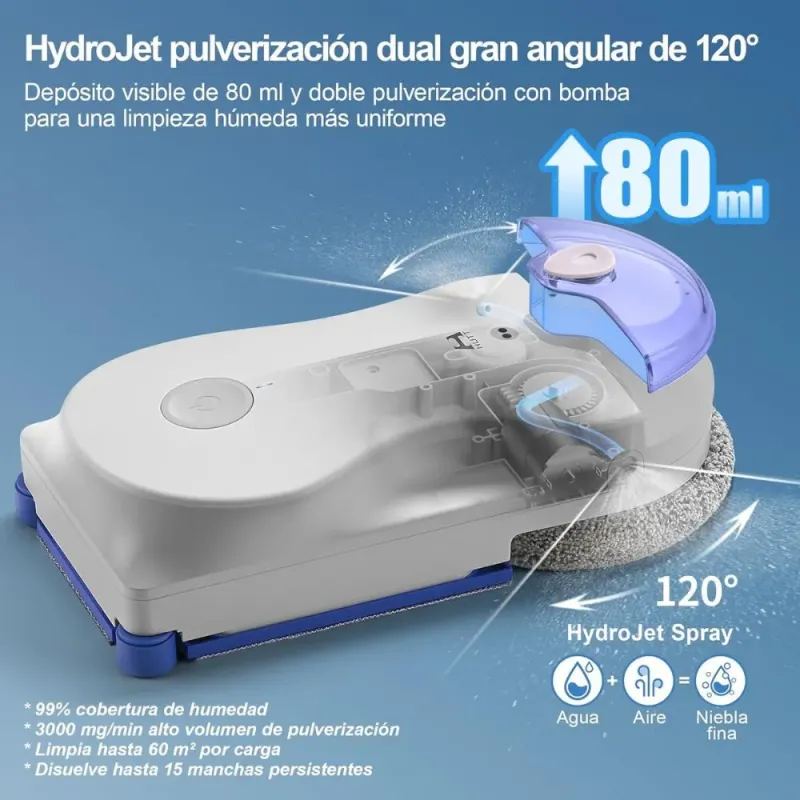Hutt 10 Robot limpiacristales híbrido 6500 Pa | Limpieza sin marcas