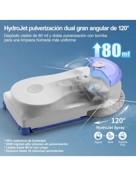 Hutt 10 Robot limpiacristales híbrido 6500 Pa | Limpieza sin marcas