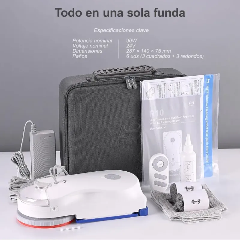 Hutt 10 Robot limpiacristales híbrido 6500 Pa | Limpieza sin marcas